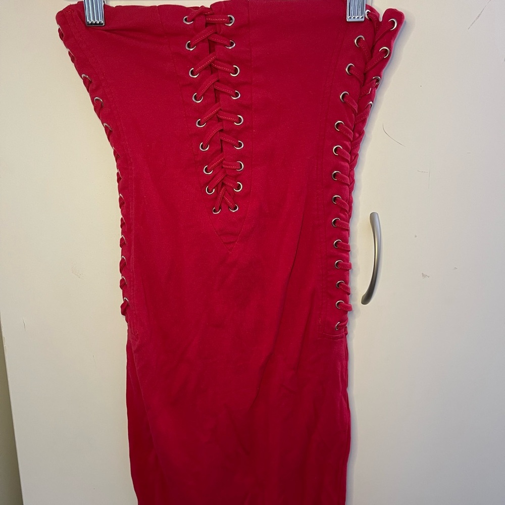 Strapless Red Dress